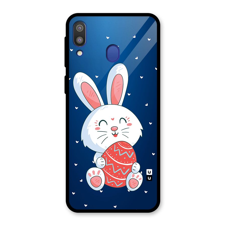 Happy Festive Bunny Glass Back Case for Galaxy M20