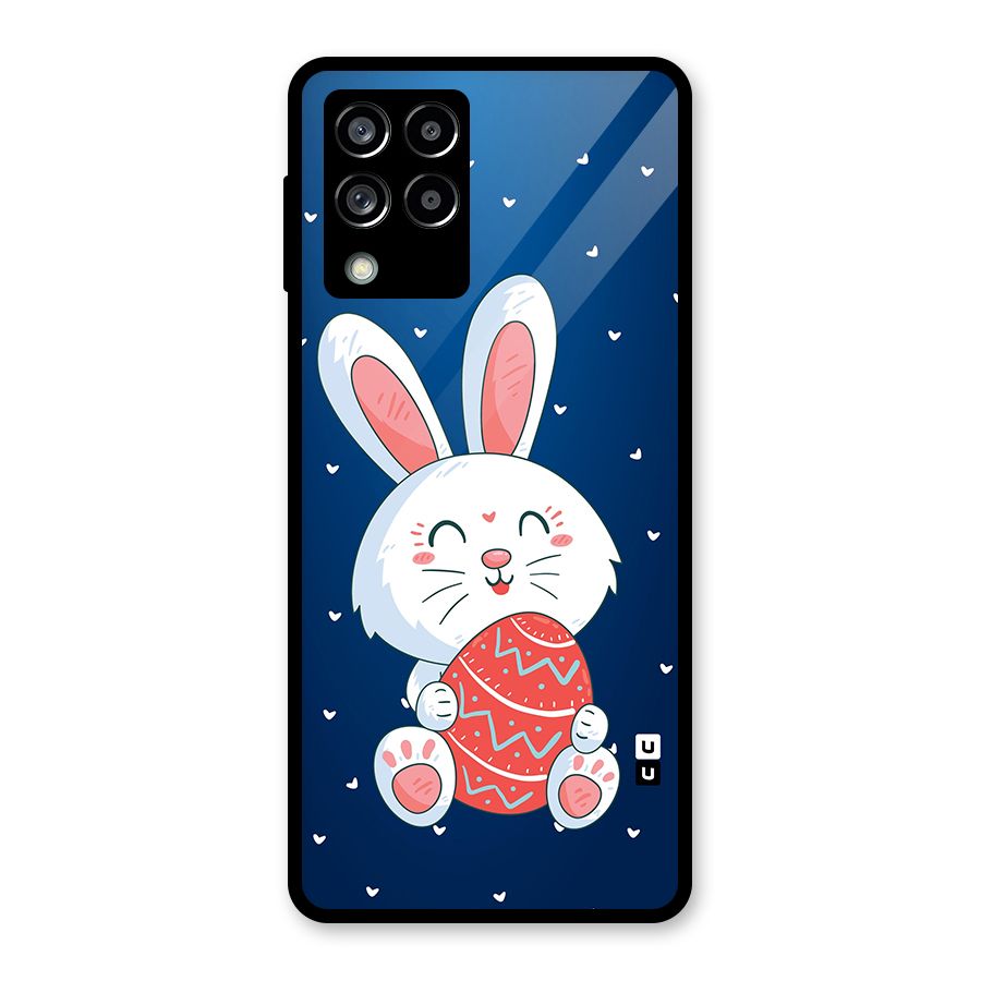 Happy Festive Bunny Glass Back Case for Galaxy M53 5G