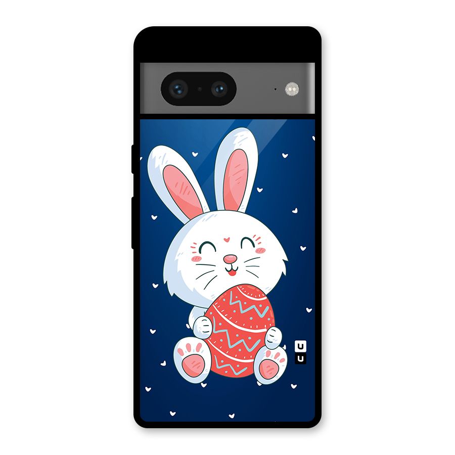 Happy Festive Bunny Glass Back Case for Google Pixel 7