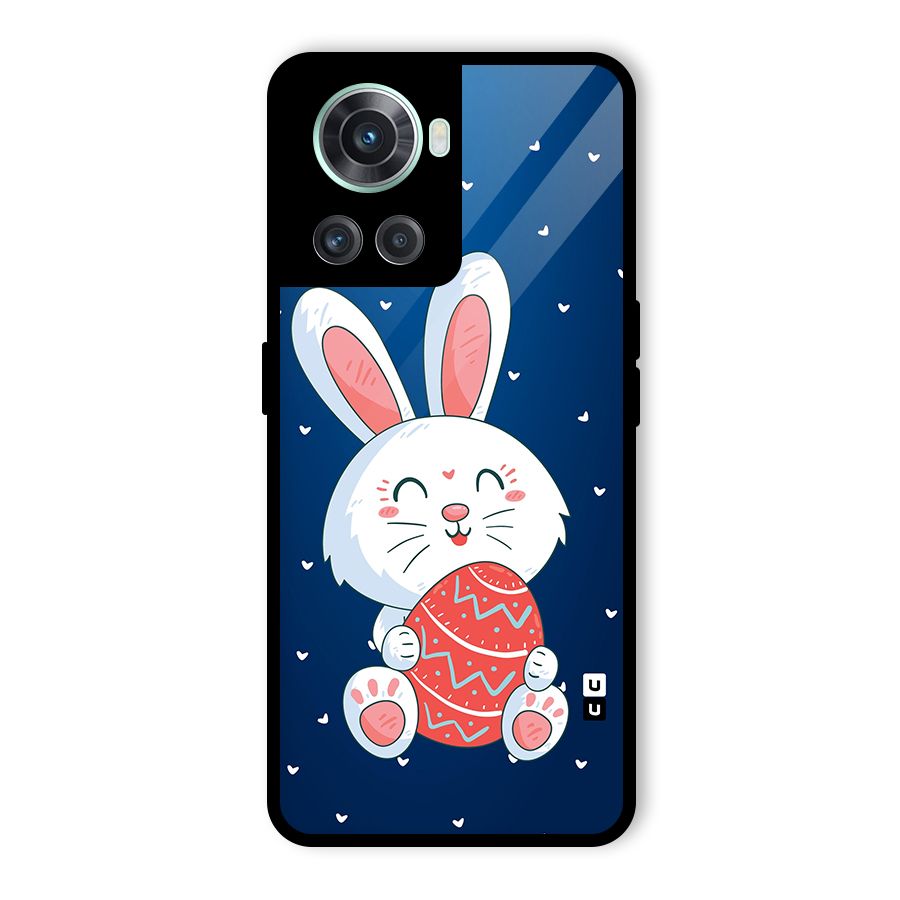Happy Festive Bunny Glass Back Case for OnePlus 10R