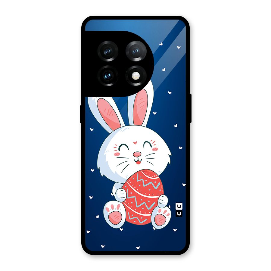 Happy Festive Bunny Glass Back Case for OnePlus 11