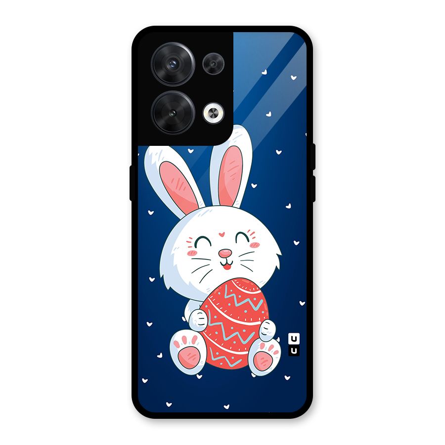 Happy Festive Bunny Glass Back Case for Oppo Reno8 5G