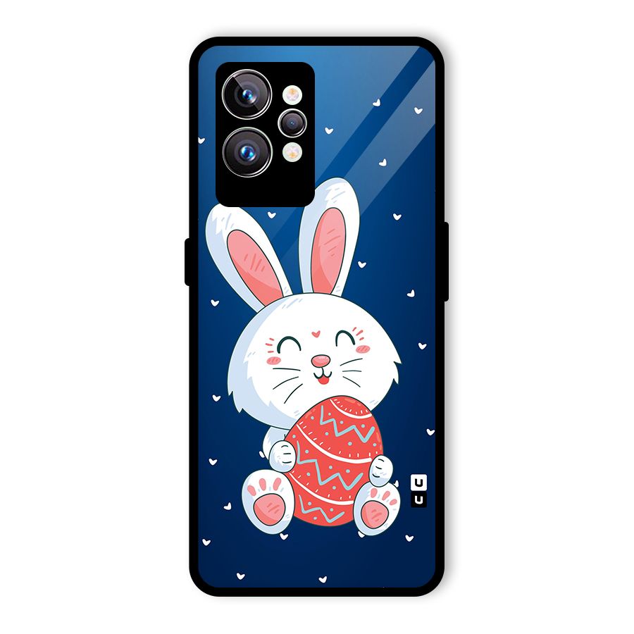 Happy Festive Bunny Glass Back Case for Realme GT2 Pro