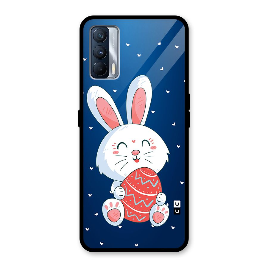 Happy Festive Bunny Glass Back Case for Realme X7