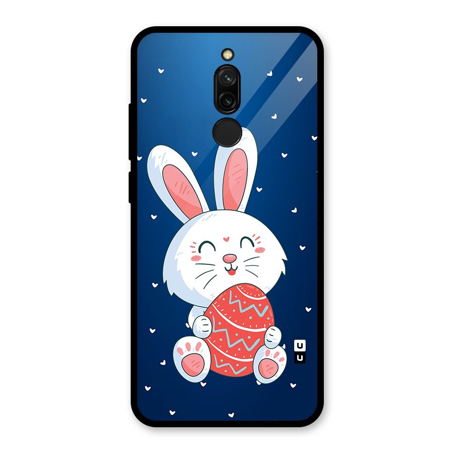 Happy Festive Bunny Glass Back Case for Redmi 8