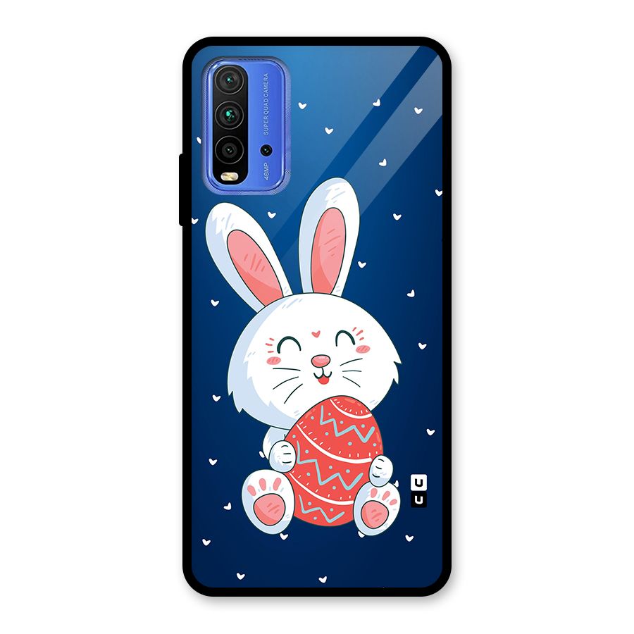 Happy Festive Bunny Glass Back Case for Redmi 9 Power