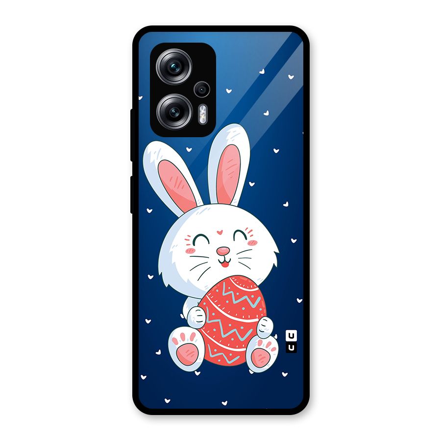 Happy Festive Bunny Glass Back Case for Redmi K50i