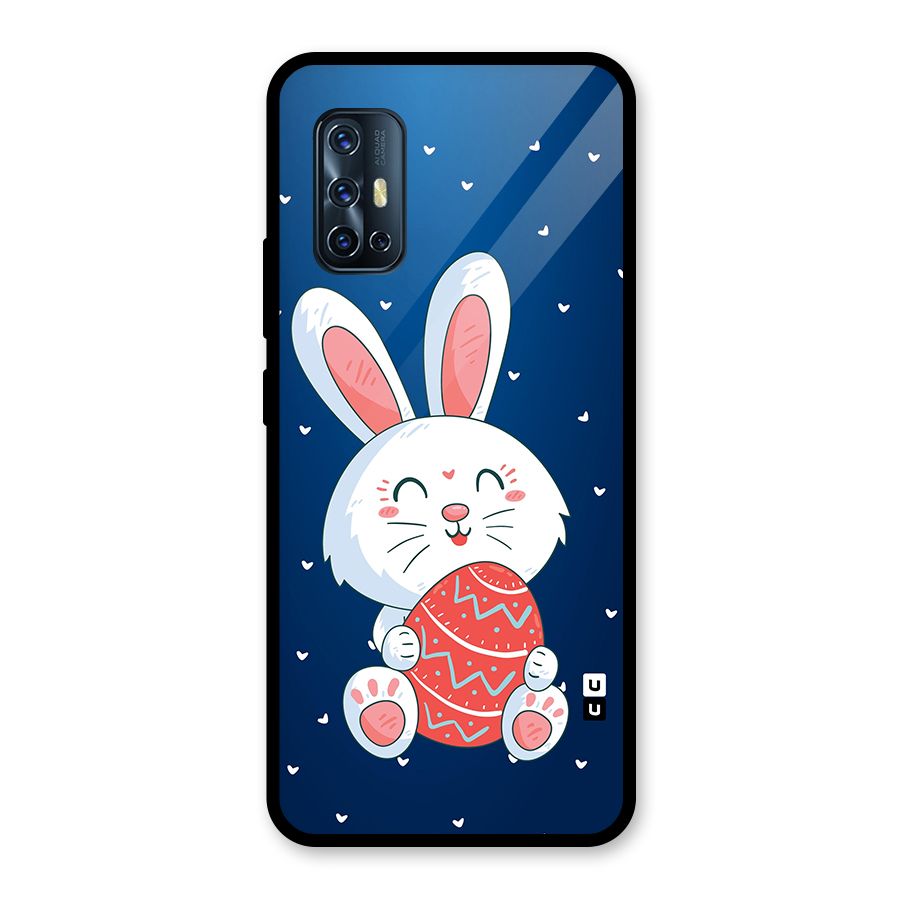 Happy Festive Bunny Glass Back Case for Vivo V17