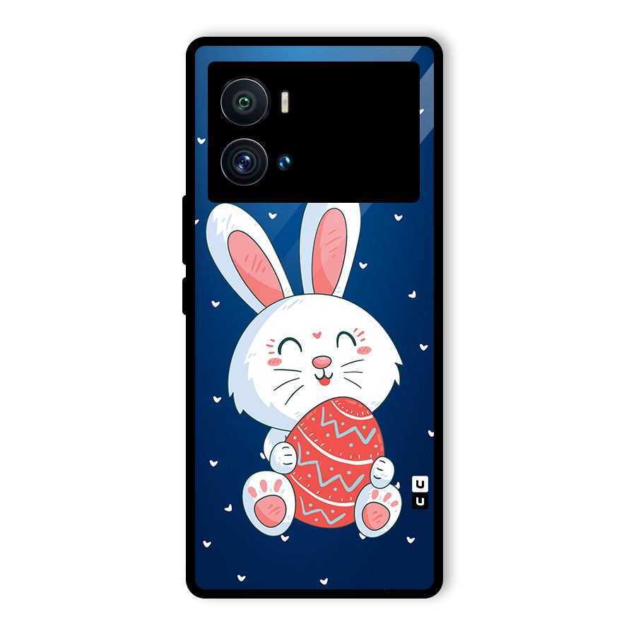 Happy Festive Bunny Glass Back Case for Vivo iQOO 9 Pro