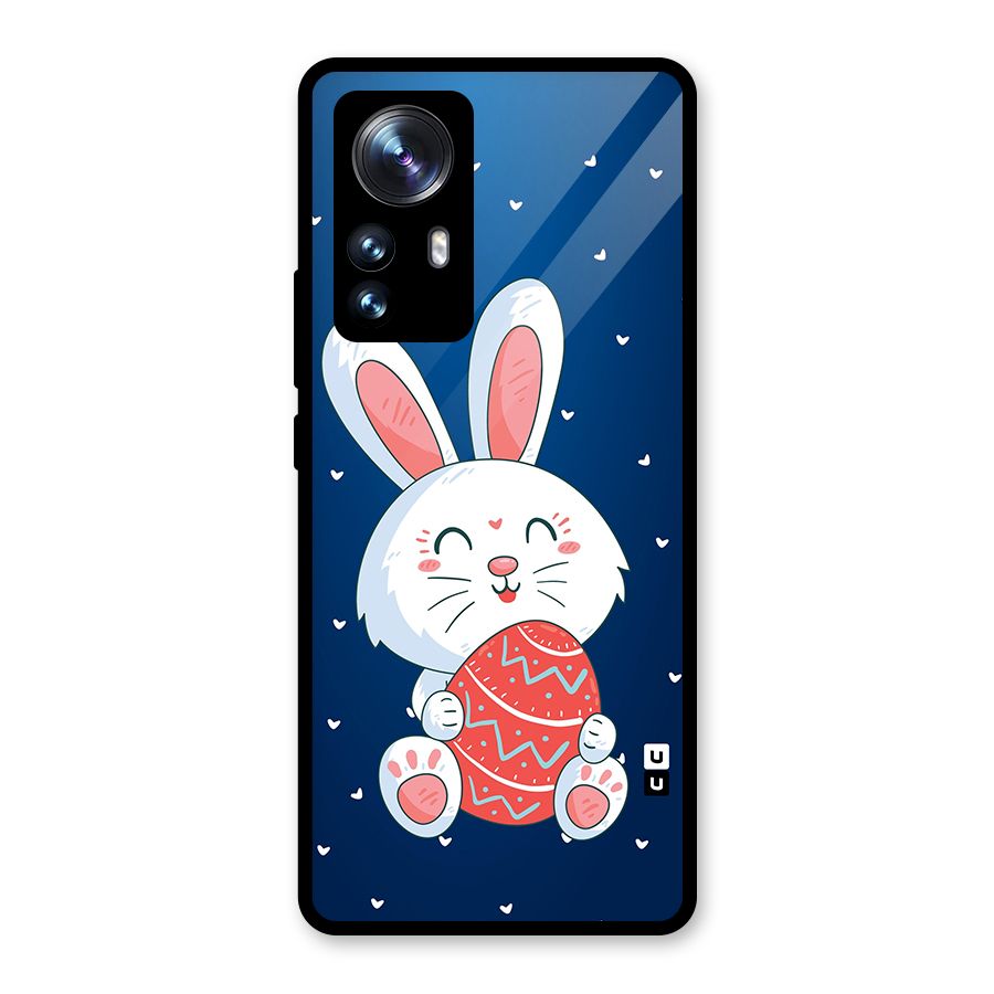 Happy Festive Bunny Glass Back Case for Xiaomi 12 Pro