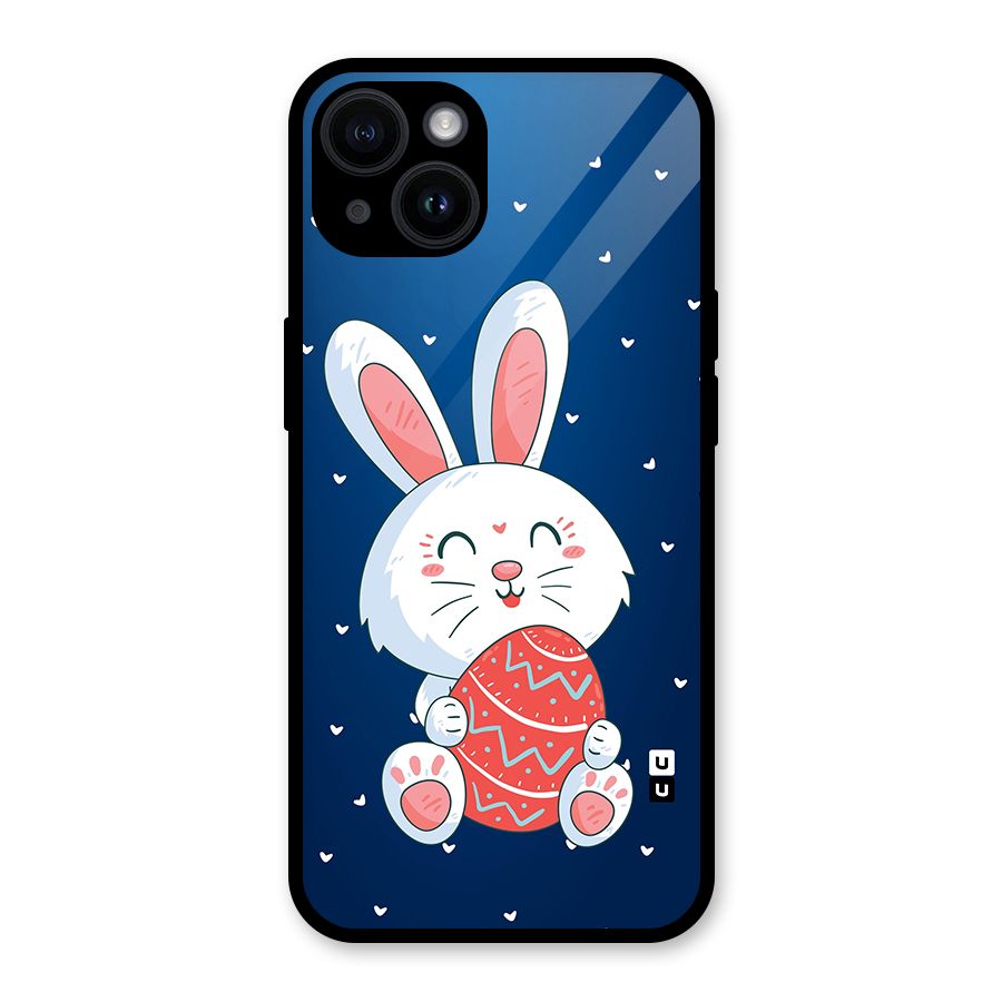 Happy Festive Bunny Glass Back Case for iPhone 14