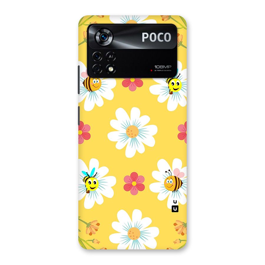 Happy Flowers Back Case for Poco X4 Pro 5G