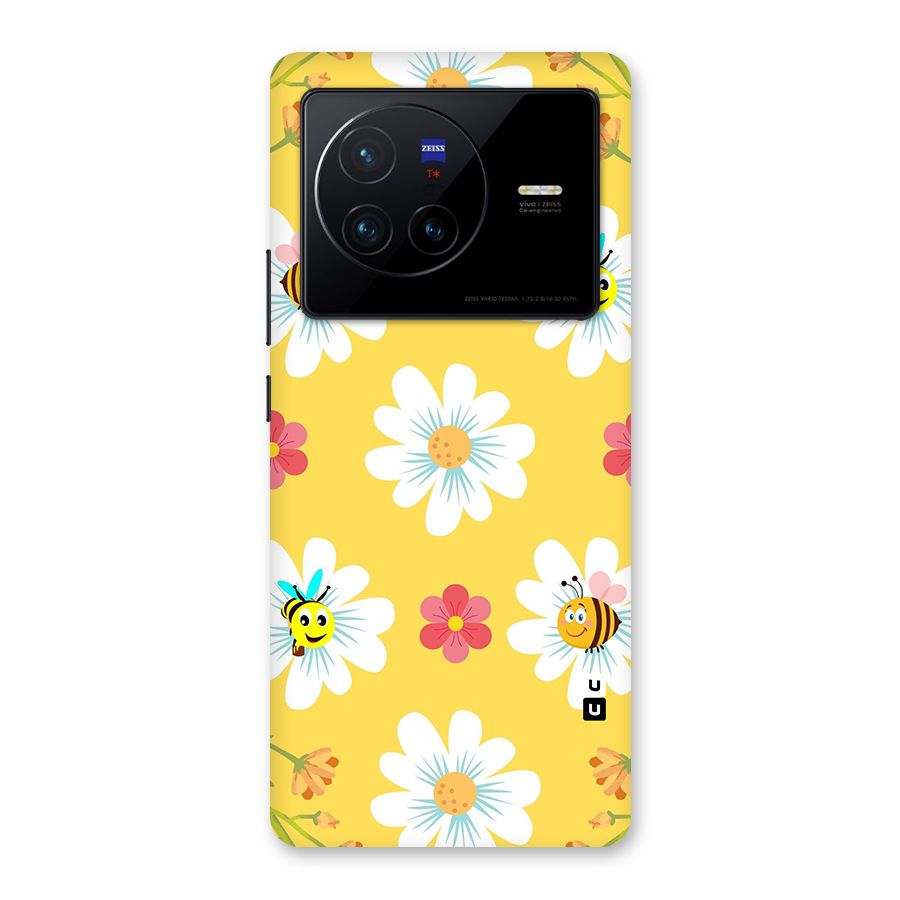 Happy Flowers Back Case for Vivo X80