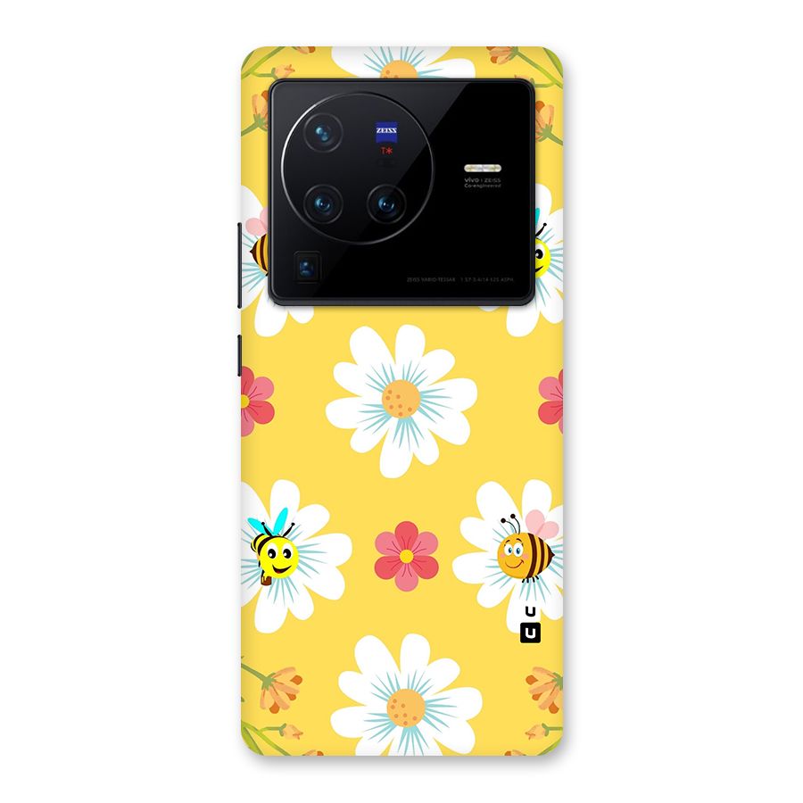 Happy Flowers Back Case for Vivo X80 Pro