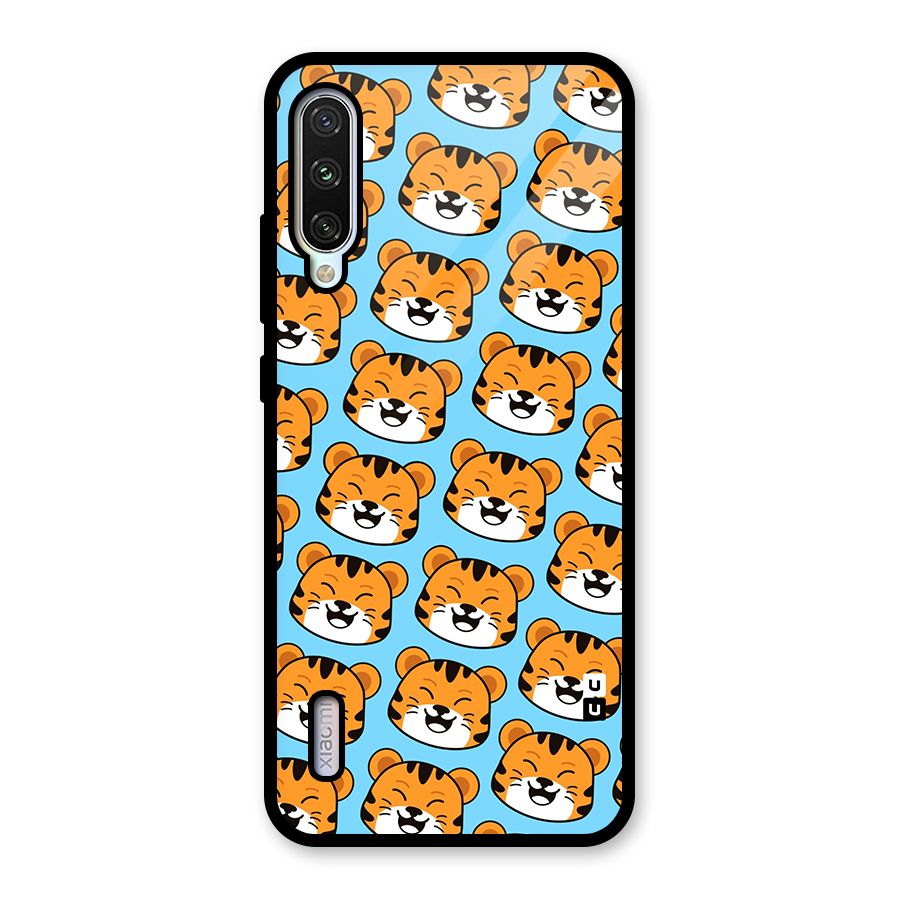 Happy Kitten Pattern Glass Back Case for Mi A3