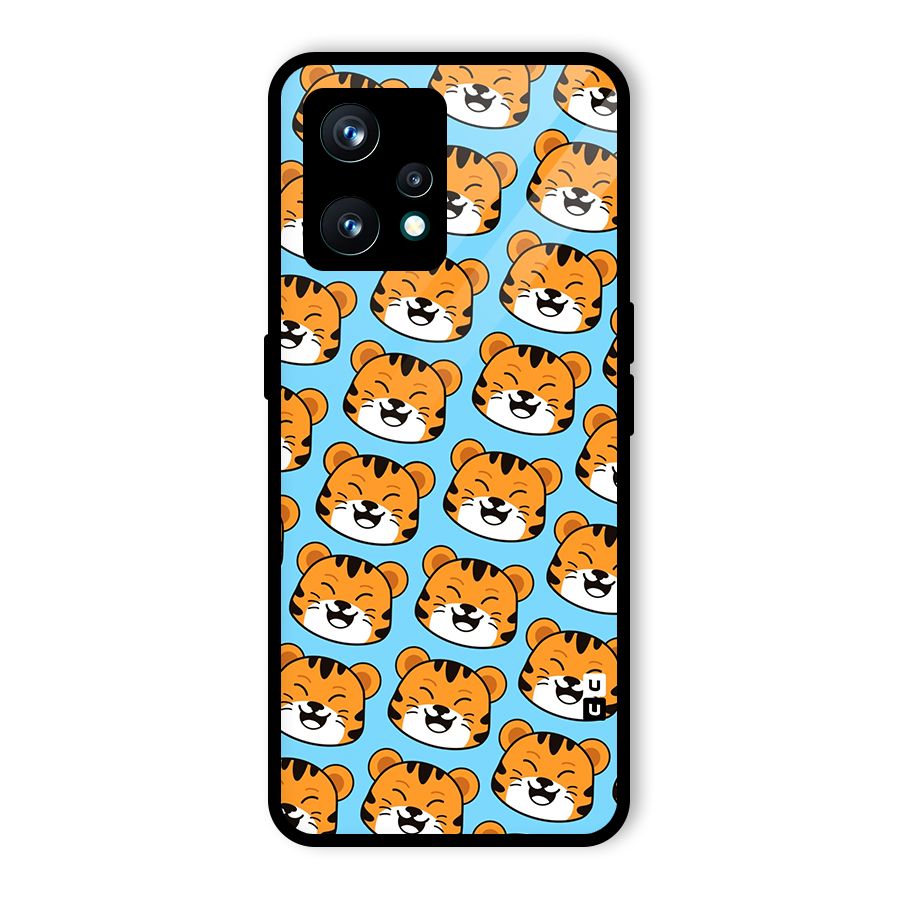 Happy Kitten Pattern Glass Back Case for Realme 9 Pro Plus 5G