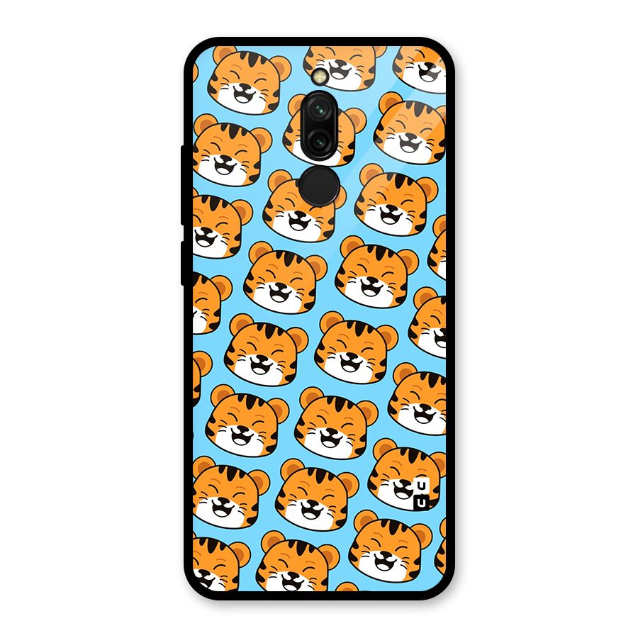 Happy Kitten Pattern Glass Back Case for Redmi 8