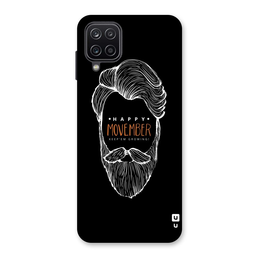 Happy Movember Black Back Case for Galaxy A12