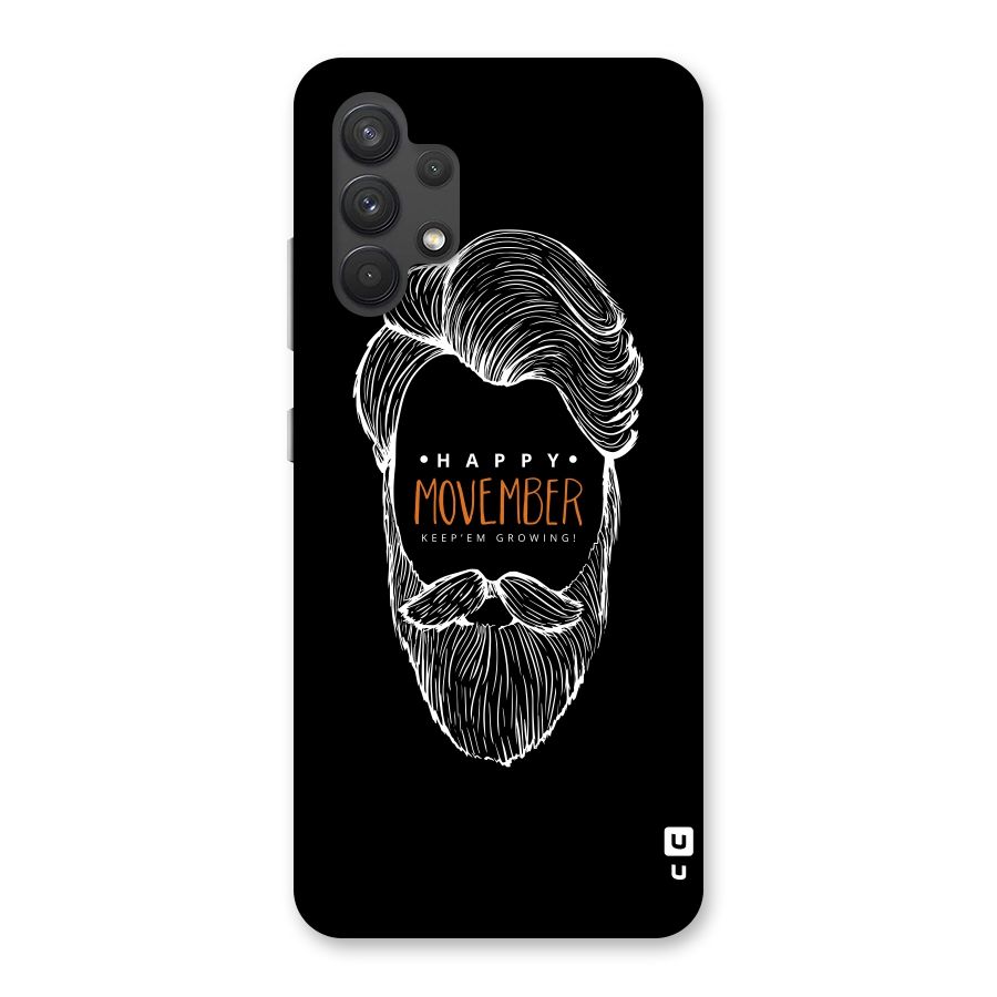 Happy Movember Black Back Case for Galaxy A32