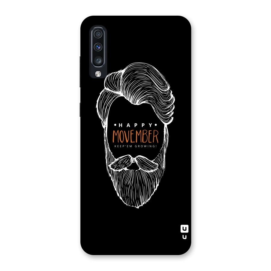 Happy Movember Black Back Case for Galaxy A70