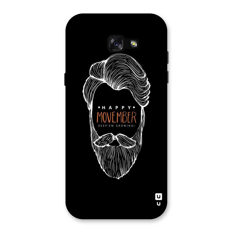 Happy Movember Black Back Case for Galaxy A7 (2017)