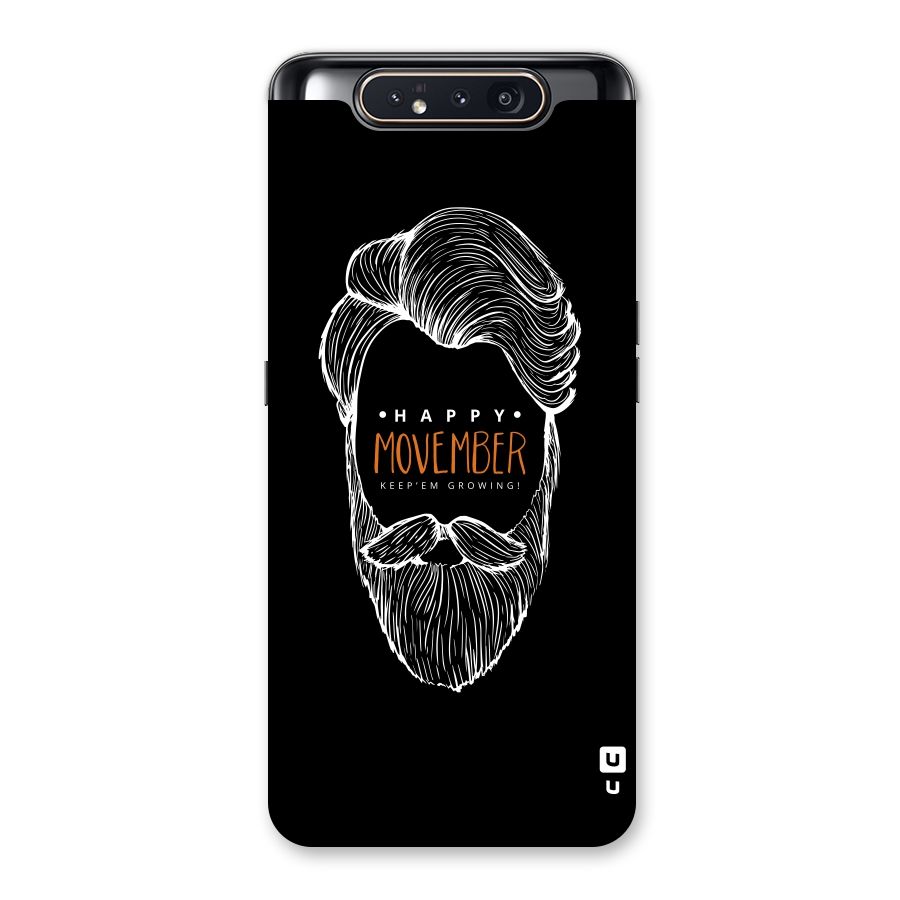 Happy Movember Black Back Case for Galaxy A80