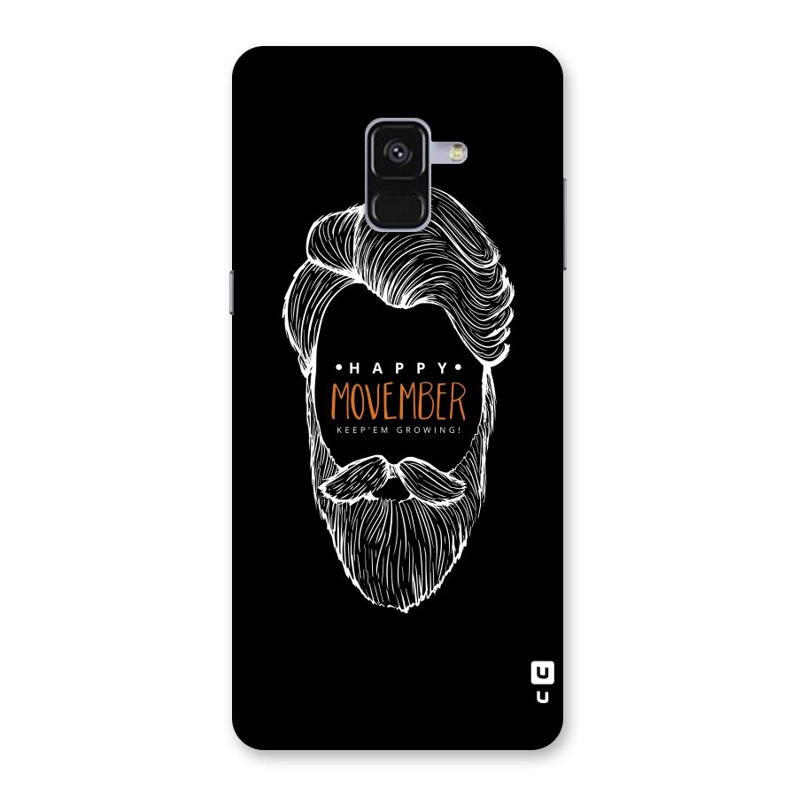 Happy Movember Black Back Case for Galaxy A8 Plus