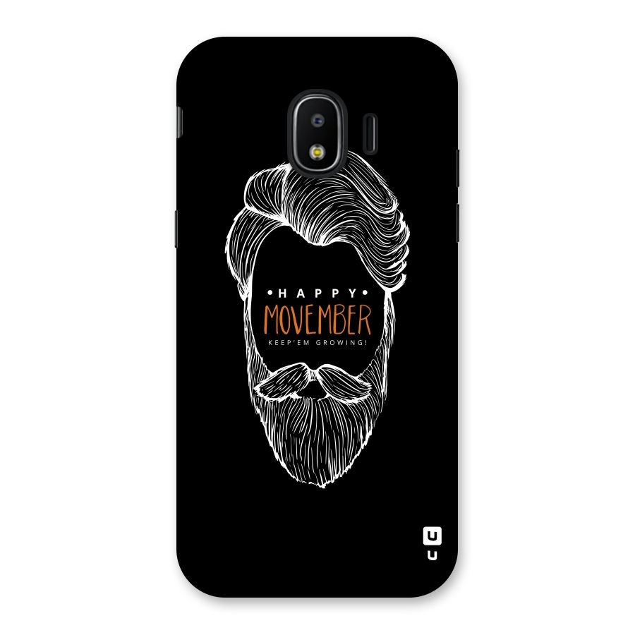 Happy Movember Black Back Case for Galaxy J2 Pro 2018