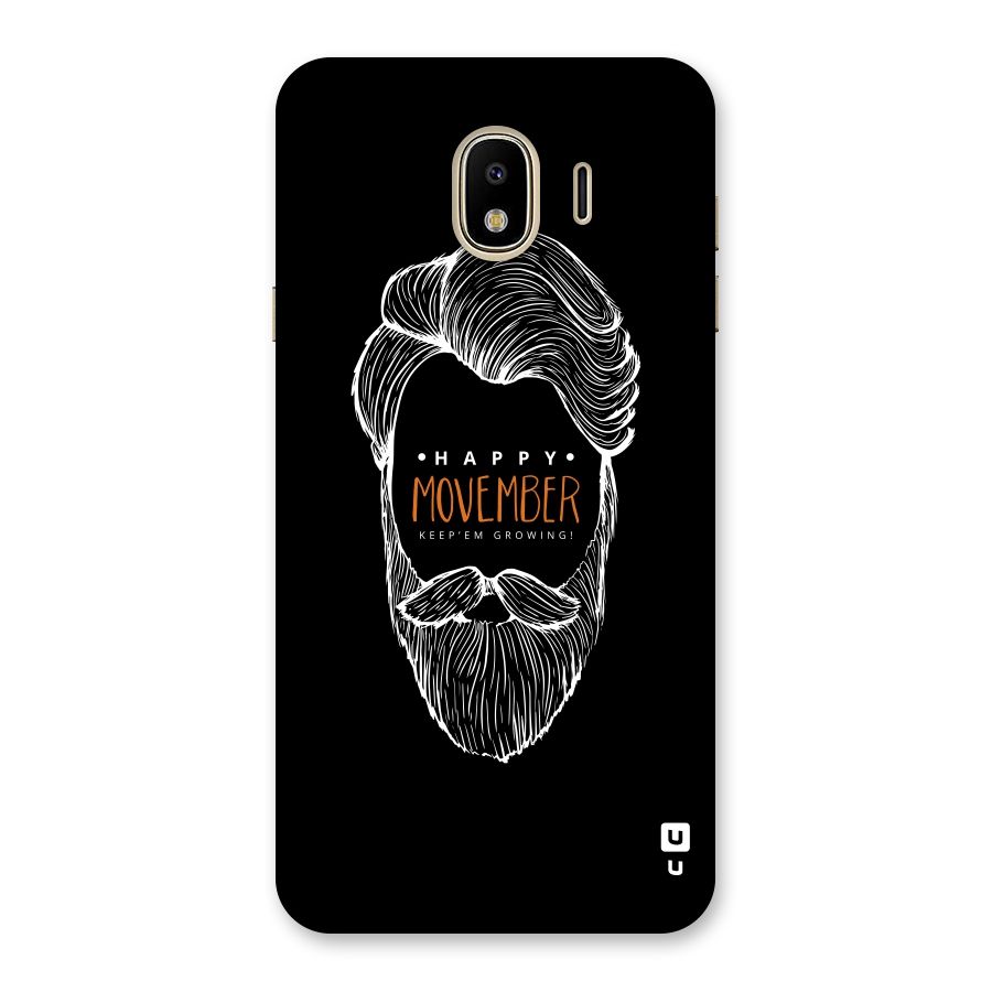 Happy Movember Black Back Case for Galaxy J4