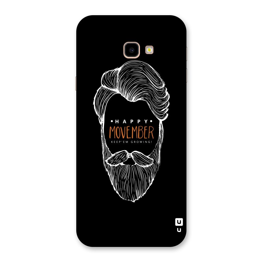 Happy Movember Black Back Case for Galaxy J4 Plus