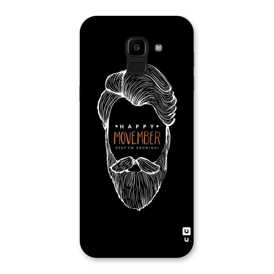 Happy Movember Black Back Case for Galaxy J6