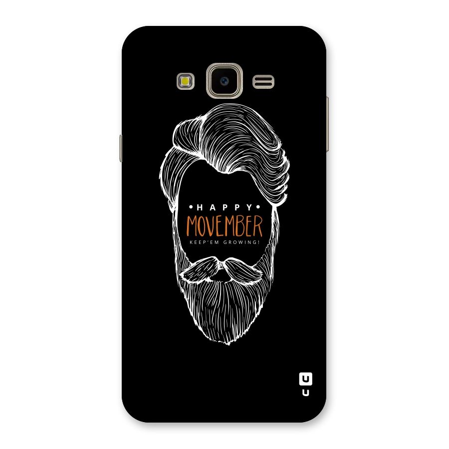 Happy Movember Black Back Case for Galaxy J7 Nxt