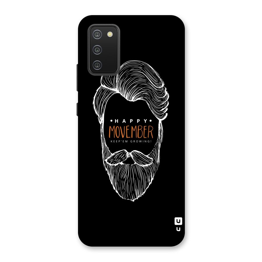 Happy Movember Black Back Case for Galaxy M02s