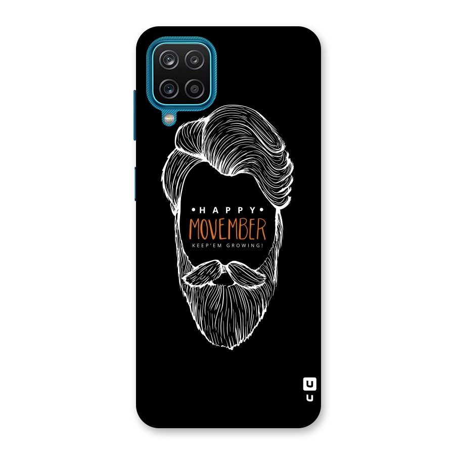 Happy Movember Black Back Case for Galaxy M12