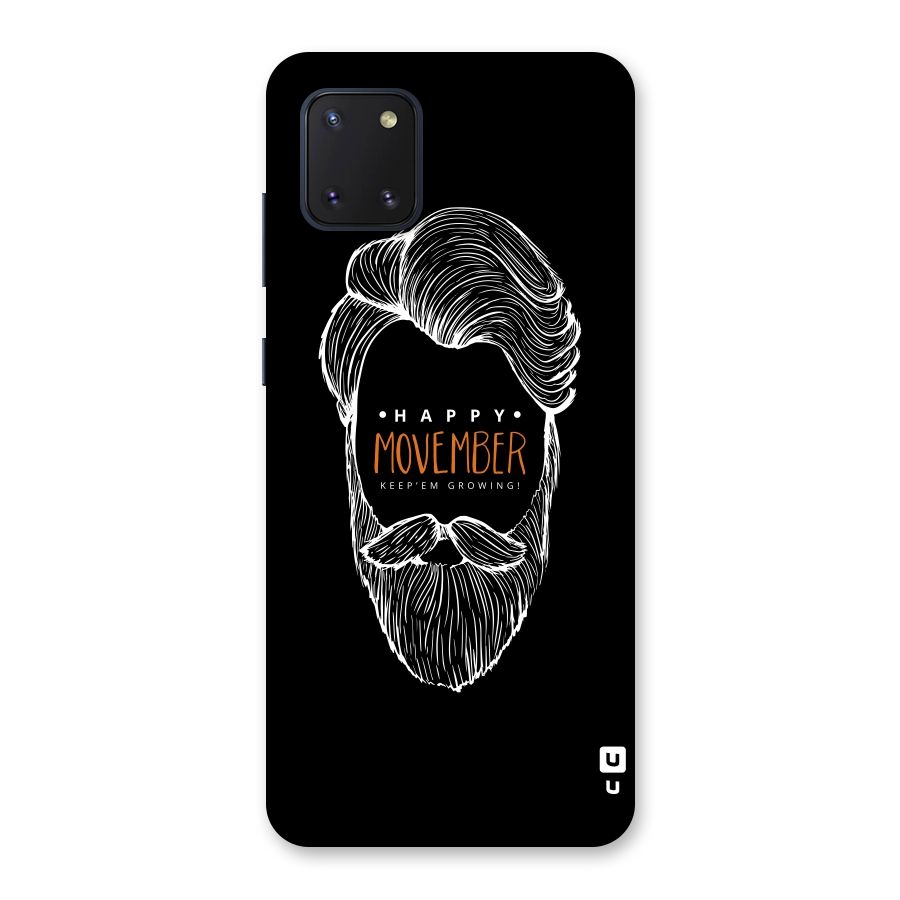 Happy Movember Black Back Case for Galaxy Note 10 Lite