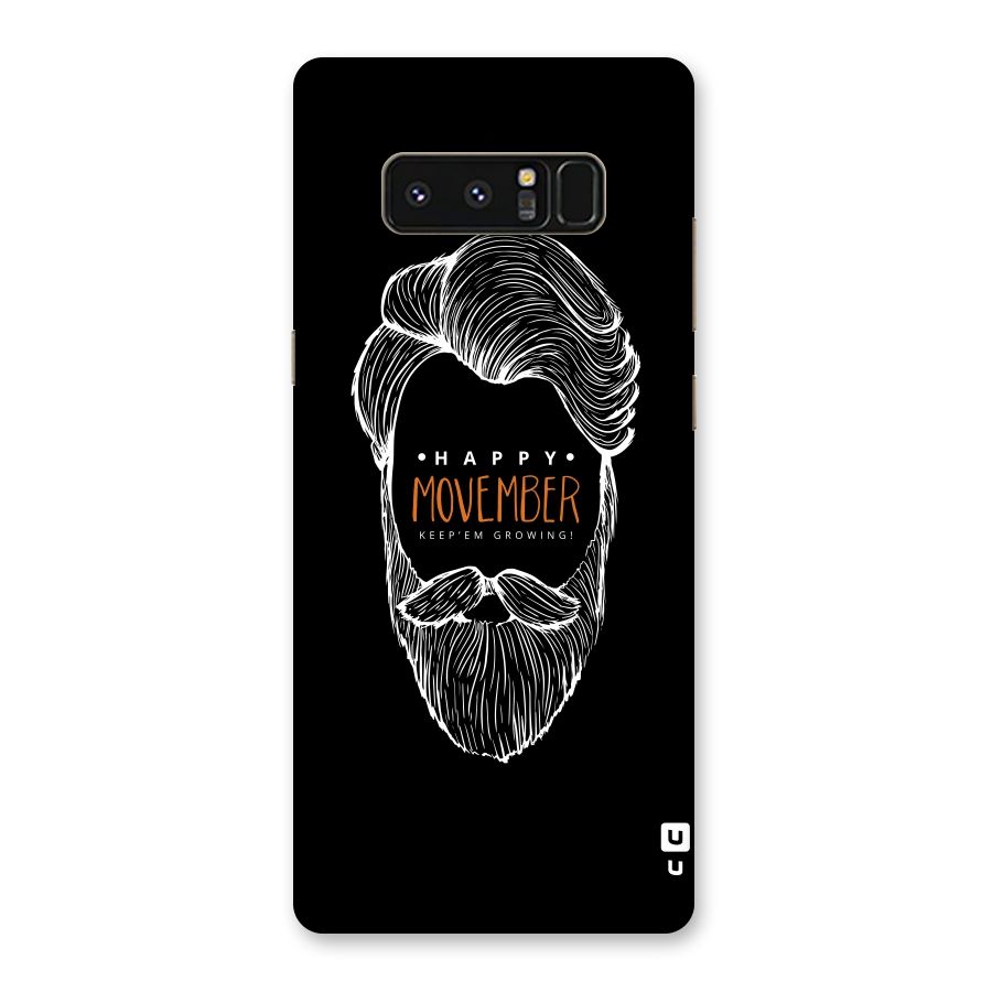 Happy Movember Black Back Case for Galaxy Note 8