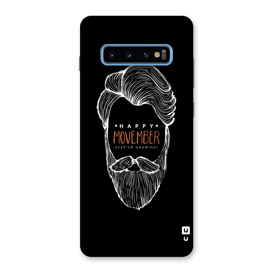 Happy Movember Black Back Case for Galaxy S10 Plus