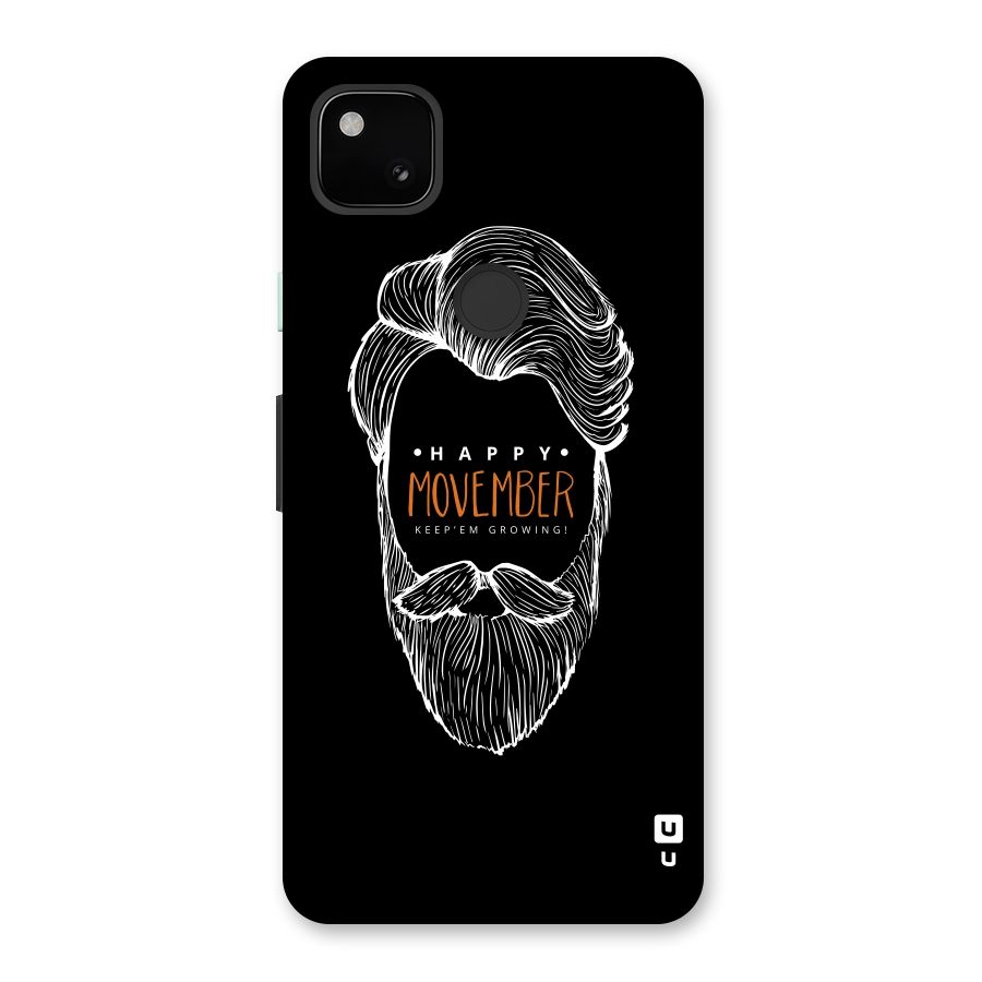 Happy Movember Black Back Case for Google Pixel 4a