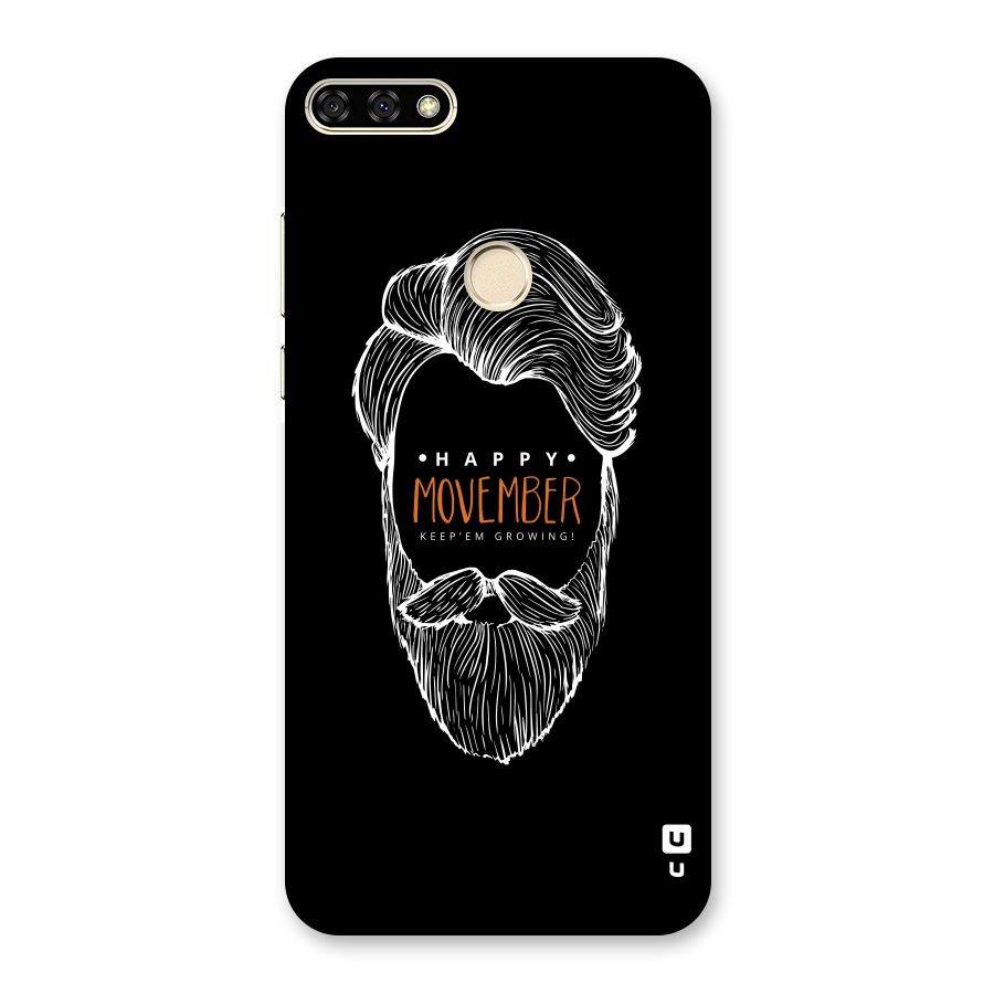 Happy Movember Black Back Case for Honor 7A