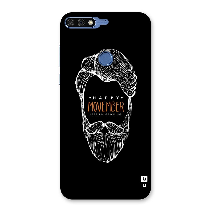 Happy Movember Black Back Case for Honor 7C