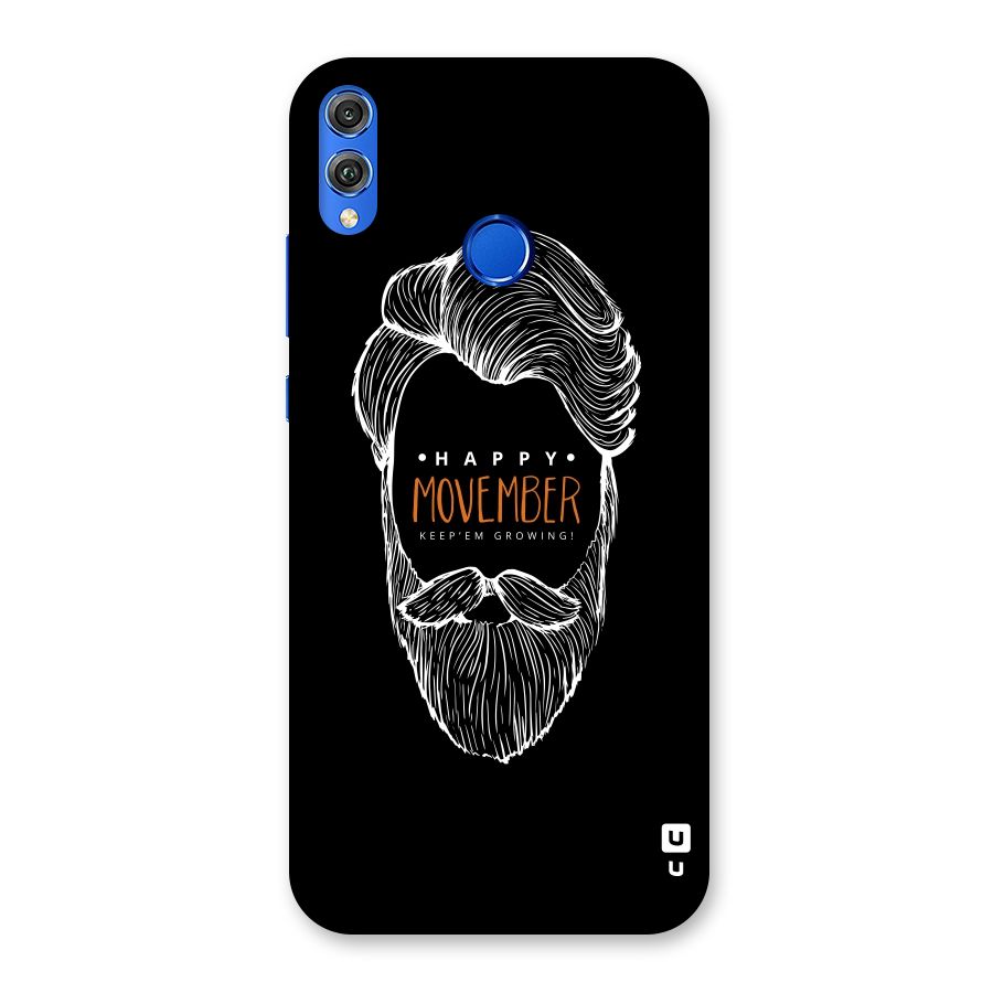 Happy Movember Black Back Case for Honor 8X