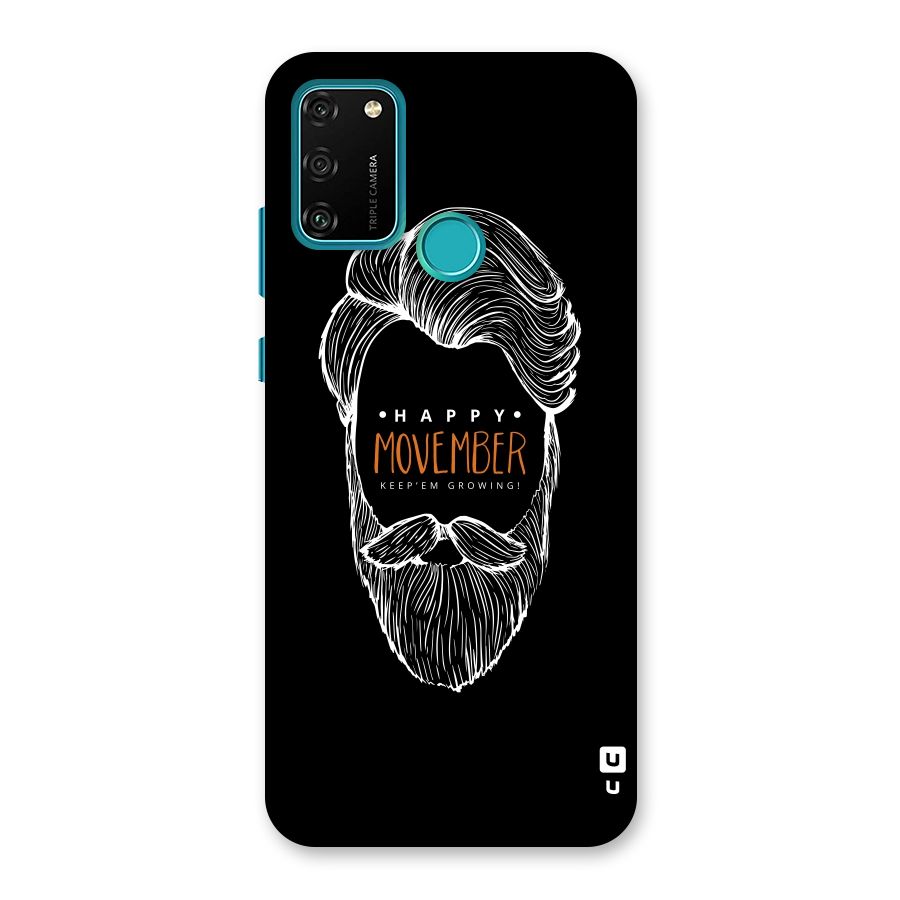 Happy Movember Black Back Case for Honor 9A