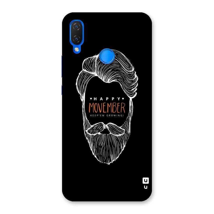 Happy Movember Black Back Case for Huawei P Smart+