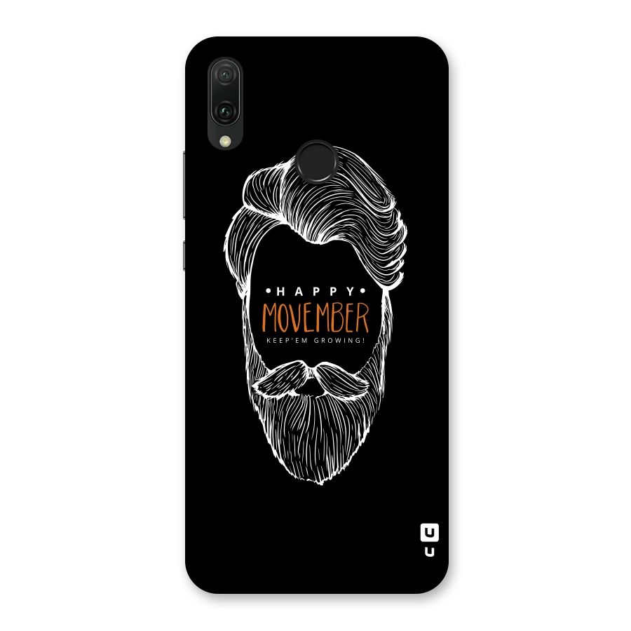 Happy Movember Black Back Case for Huawei Y9 (2019)