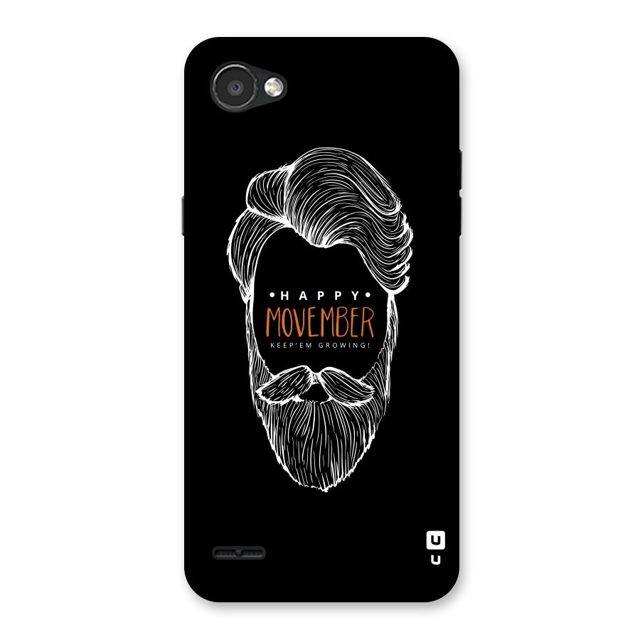 Happy Movember Black Back Case for LG Q6
