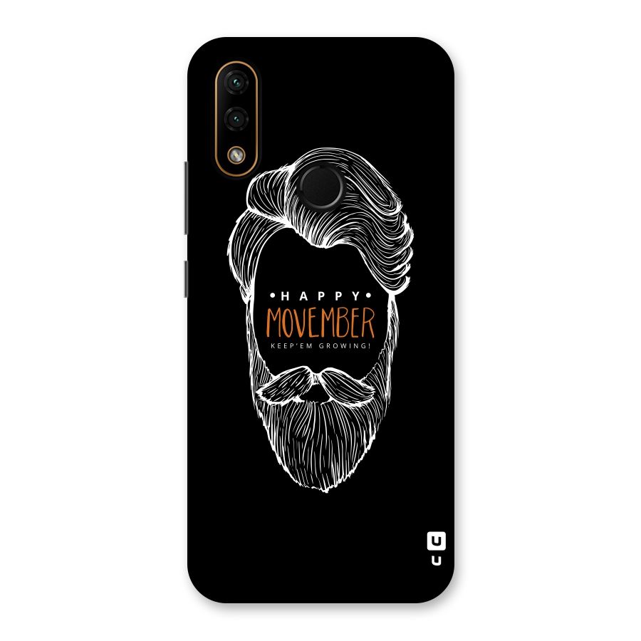Happy Movember Black Back Case for Lenovo A6 Note