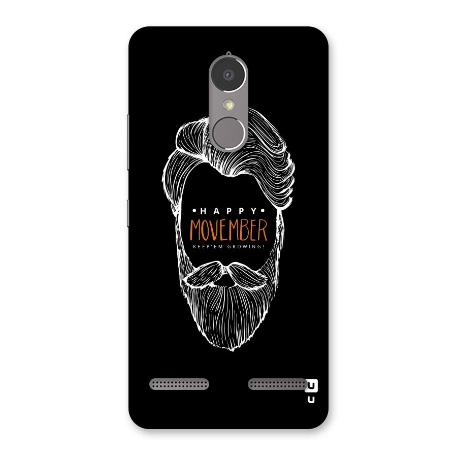 Happy Movember Black Back Case for Lenovo K6