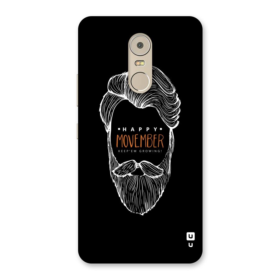 Happy Movember Black Back Case for Lenovo K6 Note