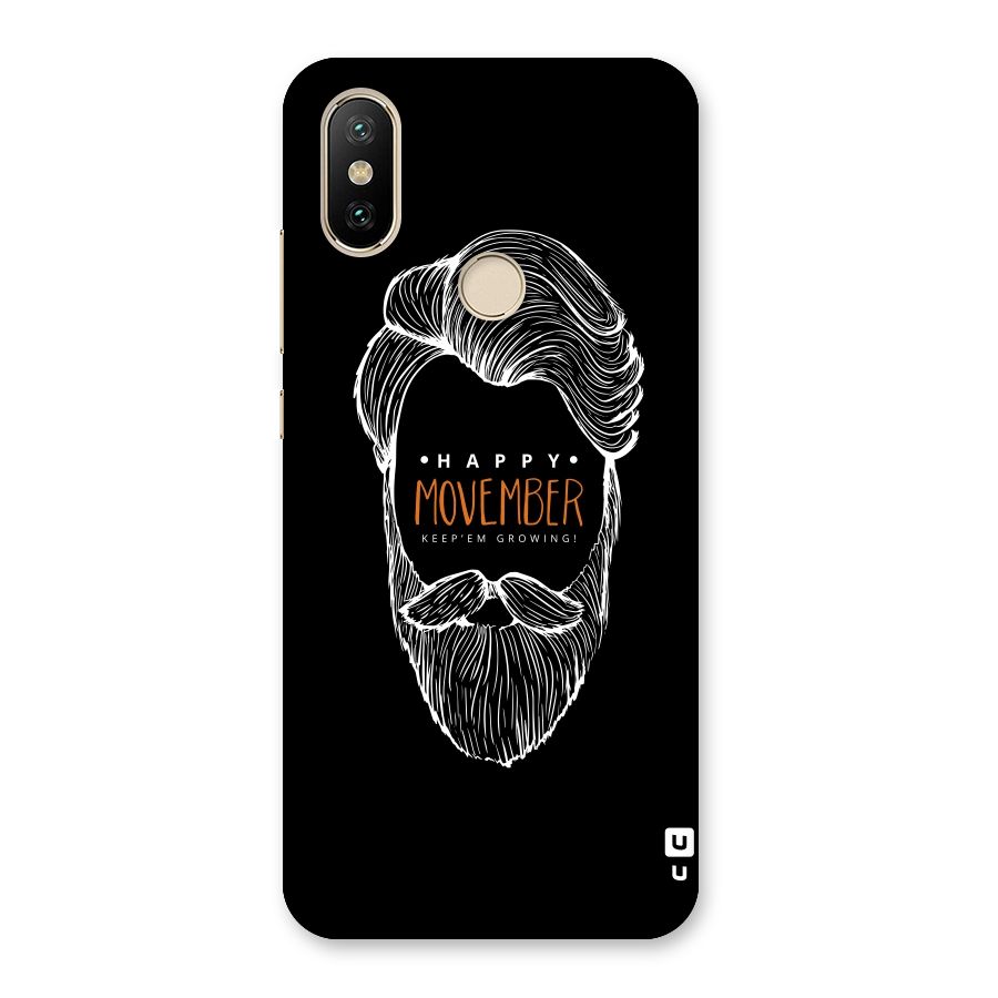 Happy Movember Black Back Case for Mi A2