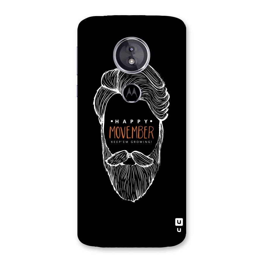 Happy Movember Black Back Case for Moto E5